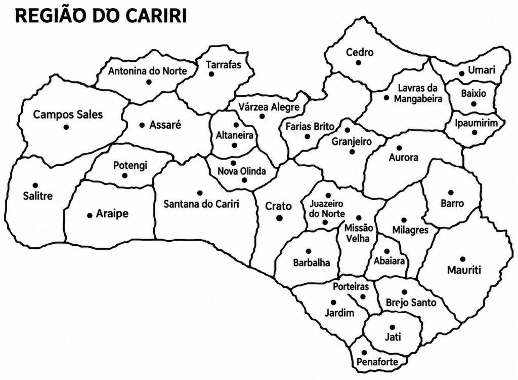 Mapa Mapeamento Mulheres do Cariri